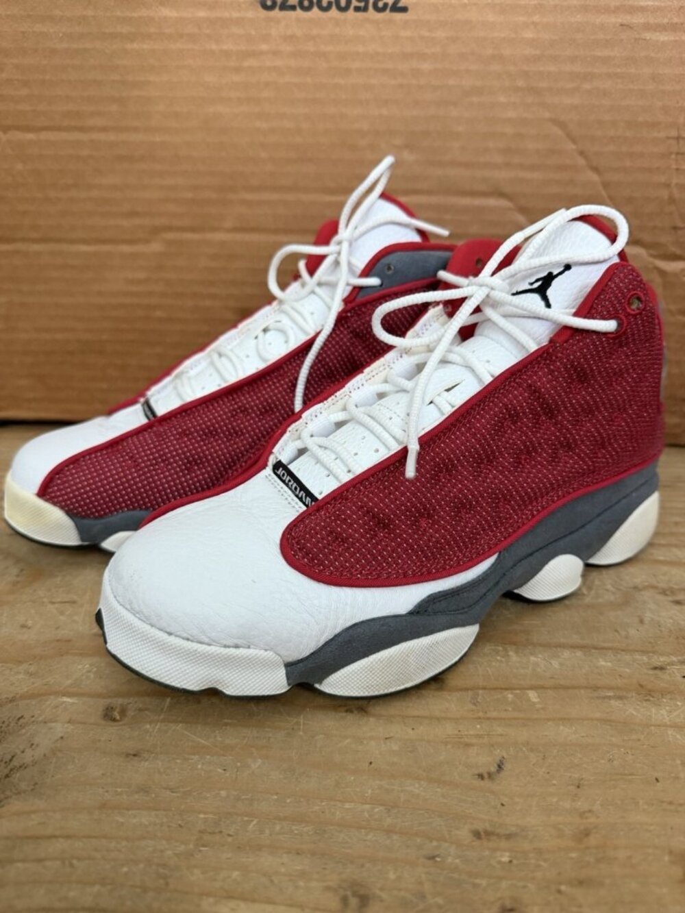 Jordan 13 Retro Red Flint Kids GS Sneakers Gym Red White 884129-600 Size 6.5Y